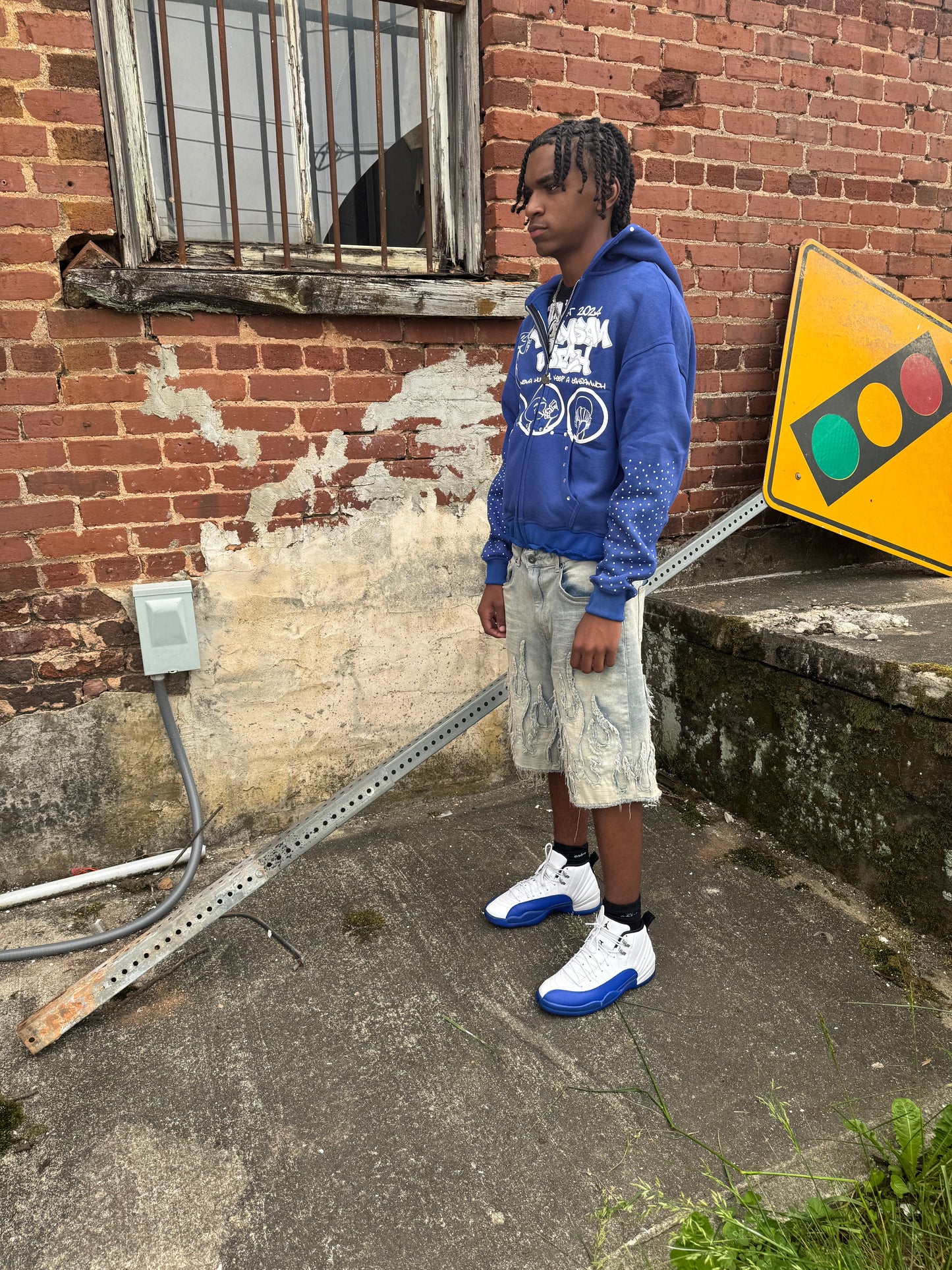 Blue 'Neva Hungry. Keep a Yamsamwich" Zip-up