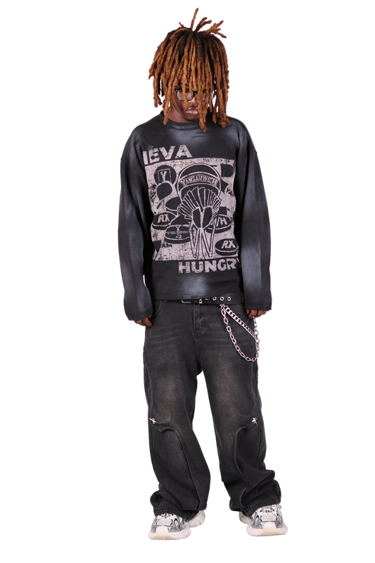 "Neva Hungry" Long Sleeve Thermal