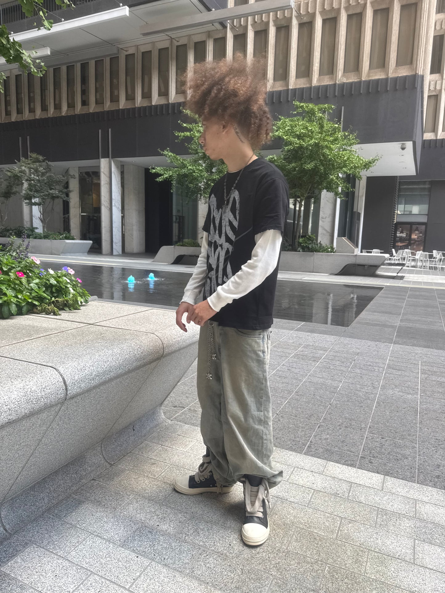 "DUE TIME" Distressed Double Sleeved Thermal