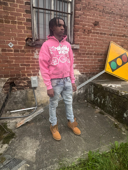 Pink 'Neva Hungry. Keep a Yamsamwich" Zip-up