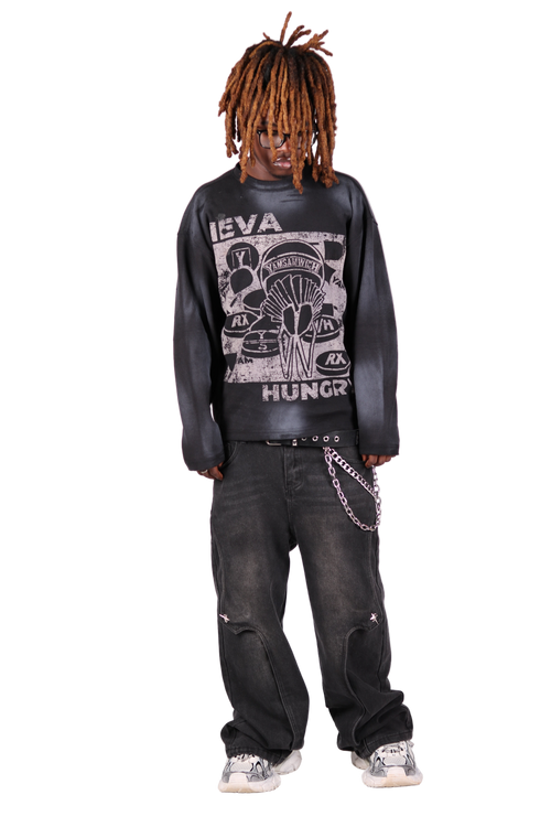 "Neva Hungry" Long Sleeve Thermal